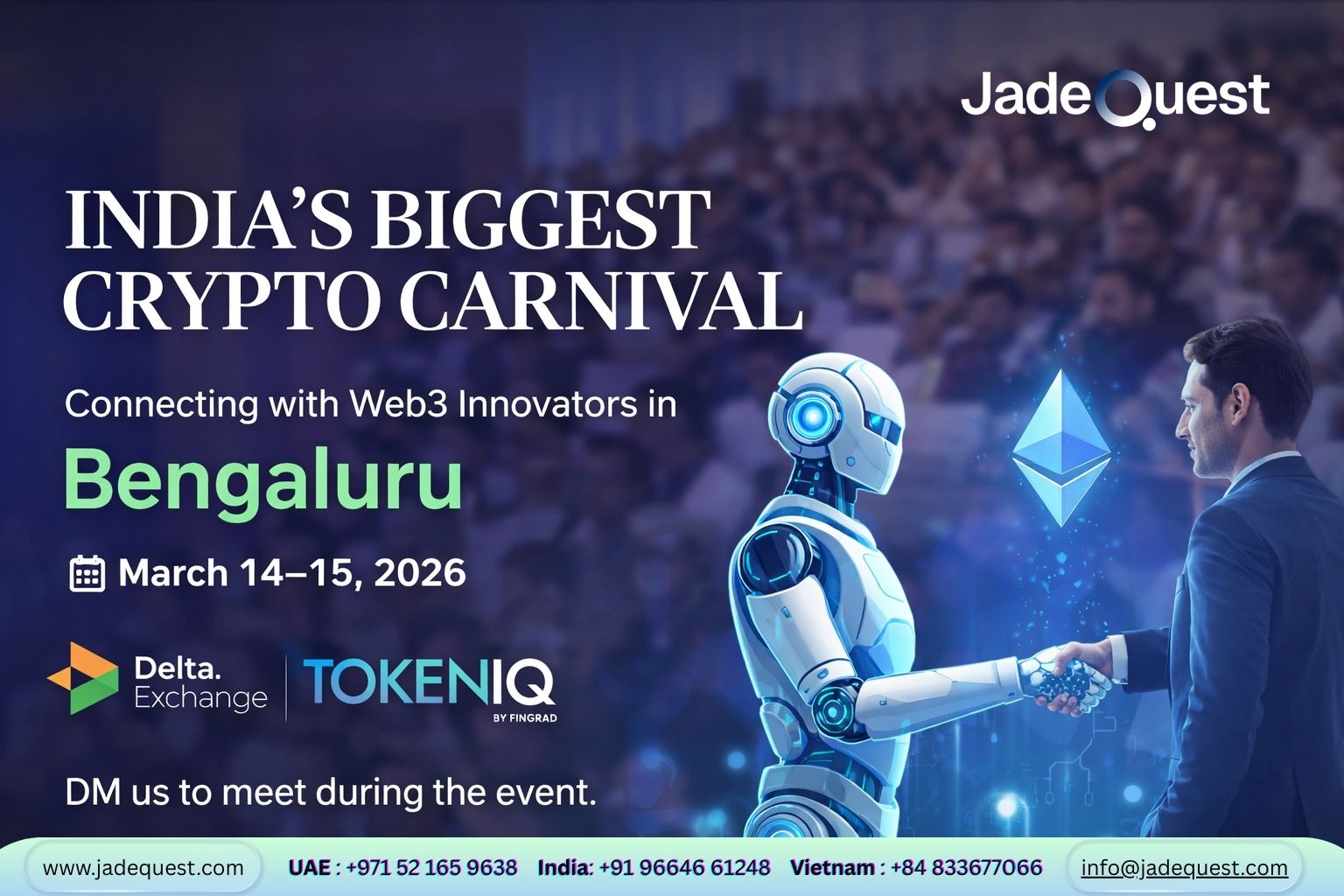 JadeQuest Attending India’s Biggest Crypto Carnival in Bengaluru